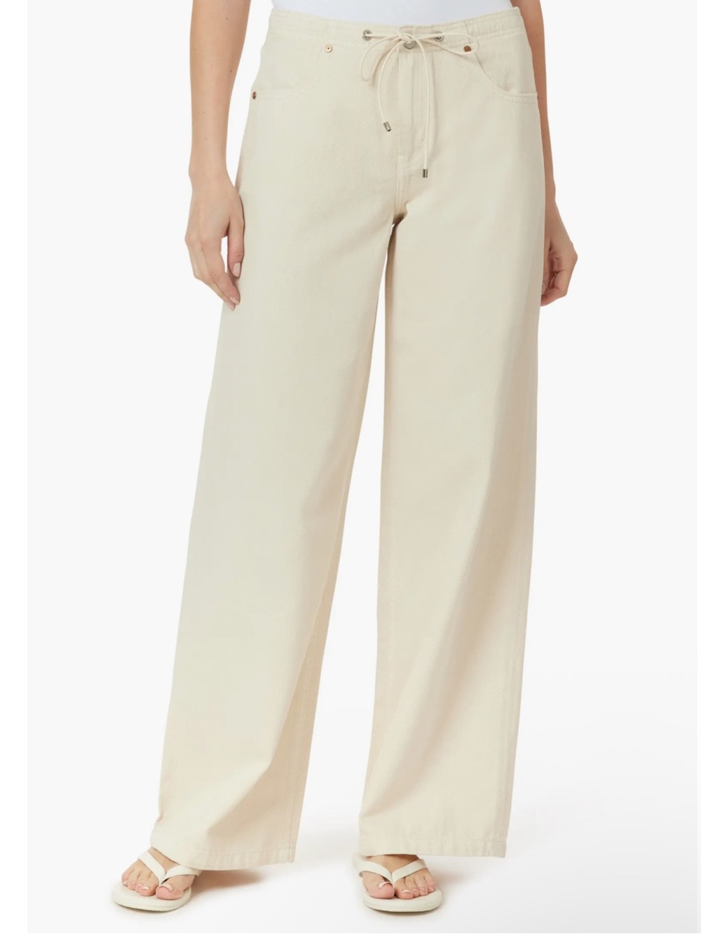 Lia Drawstring Wide Leg Jeans